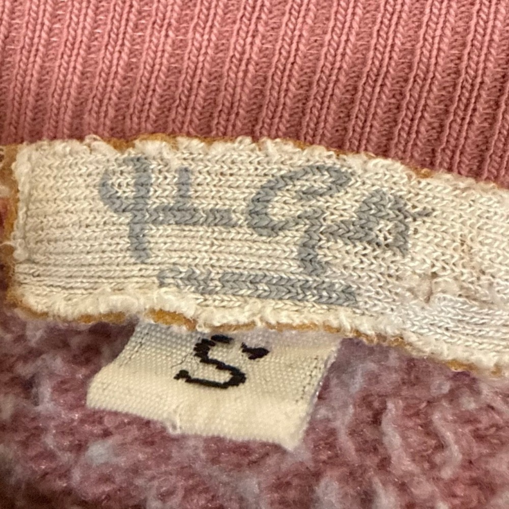 John Galt S Sweatshirt Pastel Pink Distressed Crewneck Pullover Comfy Oversized - Picture 5 of 5